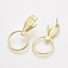 Alloy Stud Earring Findings PALLOY-S121-145-2