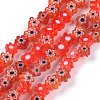 Handmade Millefiori Glass Bead Strands LAMP-J035-4mm-07-1