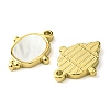 Ion Plating(IP) 304 Stainless Steel Pave Shell Pendants FIND-Z028-07G-2