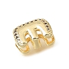 Brass Micro Pave Clear Cubic Zirconia Initial Spacer Bars KK-E802-34G-E-2