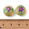 Rack Plating Brass Enamel Beads KK-P276-24A-G02-3