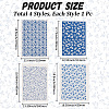 4Pcs 4 Styles Flower Pattern Paper Ceramic Decals DIY-GF0013-26-2