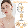 Beebeecraft Brass Clear Cubic Zirconia Connector Charms KK-BBC0002-18-2