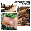 GOMAKERER 3Pcs 3 Colors Cowhide Thumb Protector for Woodwork Carving AJEW-GO0001-69-7