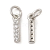 Brass Micro Pave Grade AAA Cubic Zirconia Charms ZIRC-P067-11P-I-NR-2