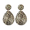 Leopard Print Alloy Dangle Stud Earrings EJEW-K304-01A-G-5