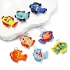 8Pcs 8 Colors Handmade Lampwork Pendants LAMP-YW0004-33-2