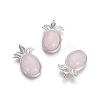 Natural Rose Quartz Pendants G-L512-L20-1