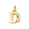 Brass Micro Pave Cubic Zirconia Charms KK-I382-03G-D-1