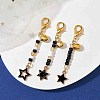 3Pcs Alloy Enamel Pendant Decorations HJEW-MZ00046-2