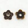 Tibetan Style Alloy Bead Caps TIBEB-EA478Y-R-FF-1