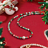 Unique Christmas Imitation Pearl & Polymer Clay Heishi Necklaces for Women KY8335-3