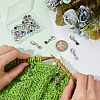 20Pcs 10 Colors Alloy Glass Pendant Stitch Markers HJEW-NB00036-3