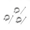 Anti-Tarnish Rhodium Plated 925 Sterling Silver Pendant Bails STER-L057-081A-P-6