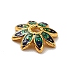 Multi-Petal Alloy Enamel Bead Caps X-FIND-G029-02G-4