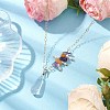 Natural & Synthetic Gemstone Pendant Necklace NJEW-JN04851-3