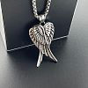 Stylish Stainless Steel Angel Wings Pendant Necklaces PX2021-3