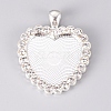 Alloy Pendant Cabochon Settings ALRI-TAC0001-07S-1