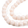 Opaque Solid Glass Bead Strands GLAA-R166-4mm-02M-3