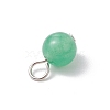 Natural Dyed Malaysia Jade Round Charms PALLOY-JF03358-02-5