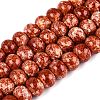 Opaque Baking Paint Glass Beads Strands GLAA-Q110-03A-12-1