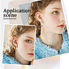 8 Pairs Brass Ear Cuff Findings KK-BBC0009-74-5