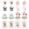 16Pcs 8 Styles Alloy Pendants ENAM-YW0009-23-1