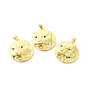 Rack Plating Brass Micro Pave Cubic Zirconia Pendants KK-F852-10G-3