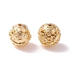 Brass Hollow Round Beads KK-P226-18CG-2