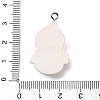 Cartoon Snowman Opaque Resin Pendants RESI-S010-01A-3