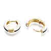 Brass Huggie Hoop Earrings EJEW-S209-07A-4