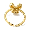 Initials Brass Open Cuff Ring for Women RJEW-N046-02Y-G-3