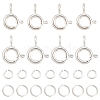 20Pcs 2 Styles Brass Spring Ring Clasps KK-YW0004-53-2