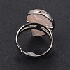 Adjustable Gemstone Brass Rings X-RJEW-N024-02H-2