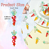 30Pcs 3 Styles Glass Pendants PALLOY-CJ00094-2