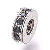 Brass Micro Pave Cubic Zirconia Beads ZIRC-E152-58-RS-3