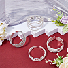 FIBLOOM 4Pcs 4 Style Crystal Rhinestone Tennis Bangles Set BJEW-FI0001-57-4