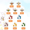  100Pcs 10 Style Alloy Enamel Charms ENAM-NB0002-03-3