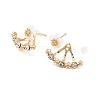 Alloy Glass Rhinestone Stud Earrings EJEW-B051-01G-1