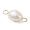 2Pcs 2 Colors Natural Pearl Potato Links Connector Charms PALLOY-JF04805-4
