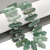 Natural Green Aventurine Double Terminated Point Beads Strands G-H069-B14-01-2