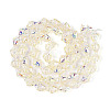 Electroplate Transparent Glass Beads Strands EGLA-N020-03B-2