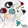 6Pcs 6 Colors Velvet Flower Collar Choker Necklaces Set NJEW-FI0001-09-3