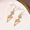 304 Stainless Steel Triangle Dangle Earrings EJEW-Z129-07G-2