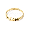 Ion Plating(IP) 304 Stainless Steel Word Adjustable Ring LS-RJEW-L107-026G-2