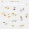 Unicraftale 24Pcs 2 Color 304 Stainless Steel Heart Stud Earring Findings STAS-UN0030-19-5