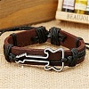 Zinc alloy environmentally friendly guitar accessories genuine leather bracelet XT4620-1-1