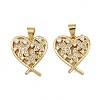 Brass Micro Pave Cubic Zirconia Pendants ZIRC-I367-12G-10-1
