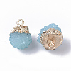 Druzy Resin Pendants X-RESI-S383-013A-2