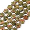 Natural Unakite Beads Strands G-G144-A01-01-1